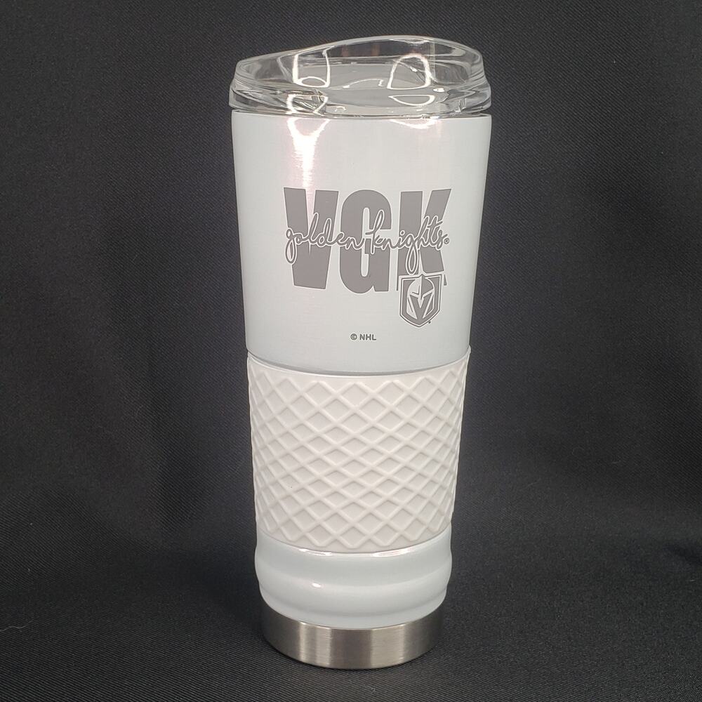 Vegas Golden Knights NHL 24oz Coffee Drink Tumbler White Opal Hot Cold Travel